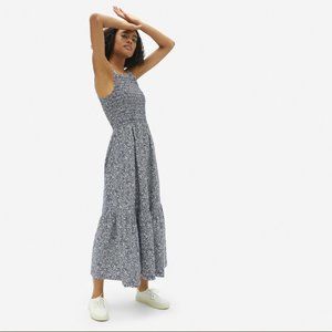 Everlane "The Smock Dress". Navy Floral. Size 4.